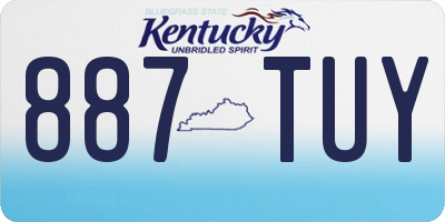 KY license plate 887TUY