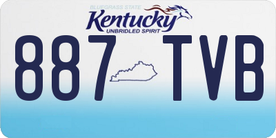 KY license plate 887TVB