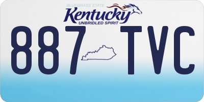 KY license plate 887TVC