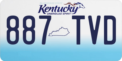 KY license plate 887TVD