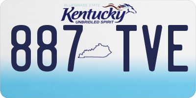 KY license plate 887TVE
