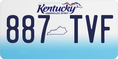 KY license plate 887TVF
