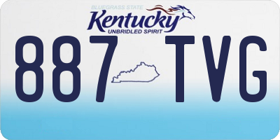 KY license plate 887TVG
