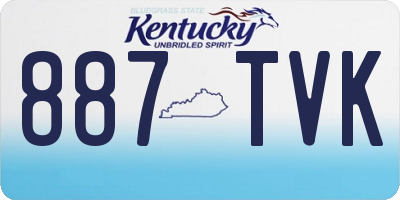 KY license plate 887TVK