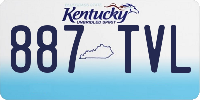 KY license plate 887TVL