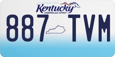 KY license plate 887TVM