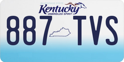 KY license plate 887TVS