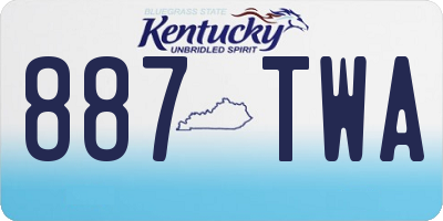 KY license plate 887TWA