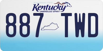 KY license plate 887TWD