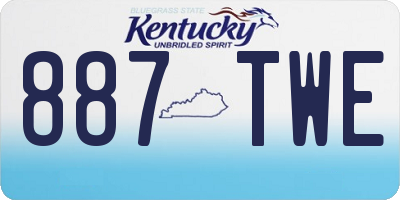 KY license plate 887TWE