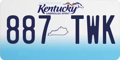 KY license plate 887TWK