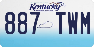 KY license plate 887TWM