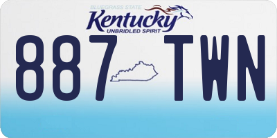 KY license plate 887TWN