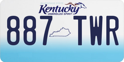 KY license plate 887TWR