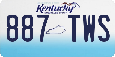 KY license plate 887TWS