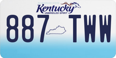 KY license plate 887TWW