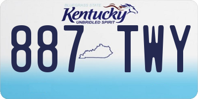 KY license plate 887TWY