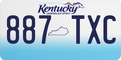 KY license plate 887TXC