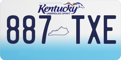 KY license plate 887TXE