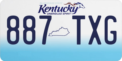 KY license plate 887TXG