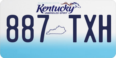 KY license plate 887TXH