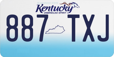KY license plate 887TXJ