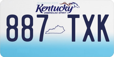 KY license plate 887TXK
