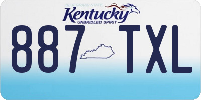 KY license plate 887TXL