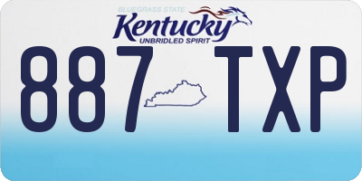 KY license plate 887TXP