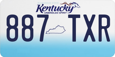 KY license plate 887TXR