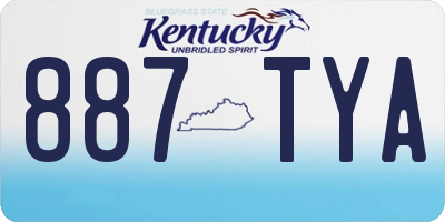 KY license plate 887TYA
