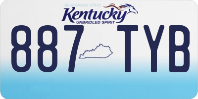 KY license plate 887TYB