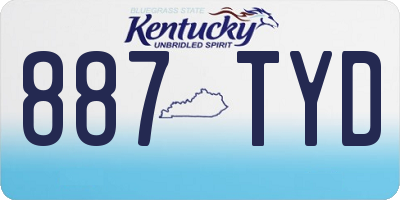 KY license plate 887TYD