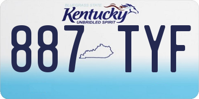 KY license plate 887TYF