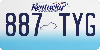 KY license plate 887TYG