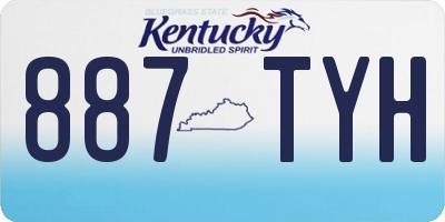KY license plate 887TYH