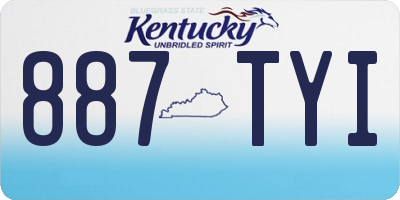 KY license plate 887TYI