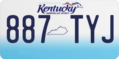 KY license plate 887TYJ
