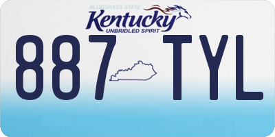KY license plate 887TYL