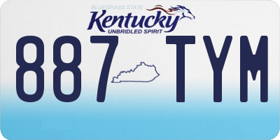 KY license plate 887TYM
