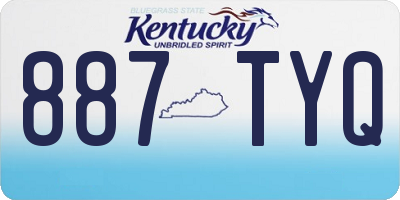 KY license plate 887TYQ