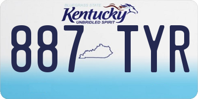 KY license plate 887TYR