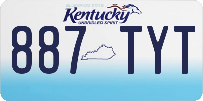 KY license plate 887TYT