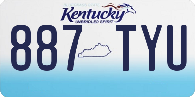 KY license plate 887TYU