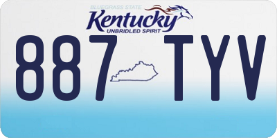 KY license plate 887TYV