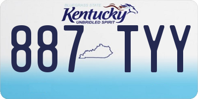 KY license plate 887TYY