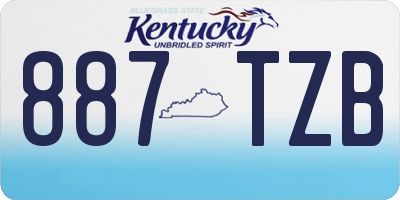 KY license plate 887TZB