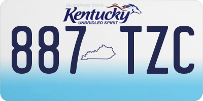 KY license plate 887TZC