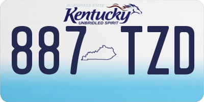 KY license plate 887TZD