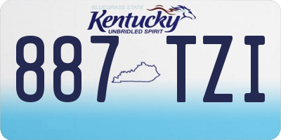 KY license plate 887TZI